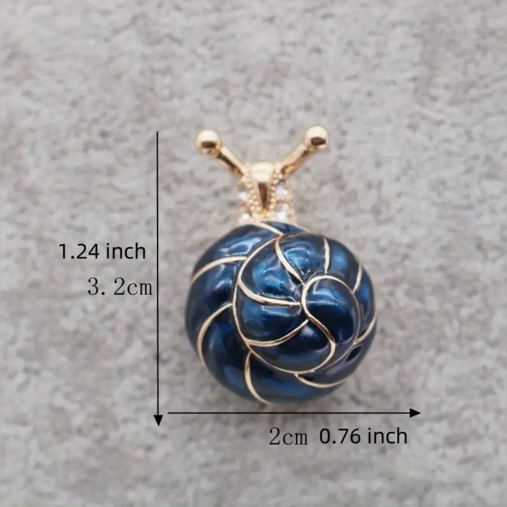 Enamel Snail Brooch Gorgeous Modern New - Picture 3 of 3